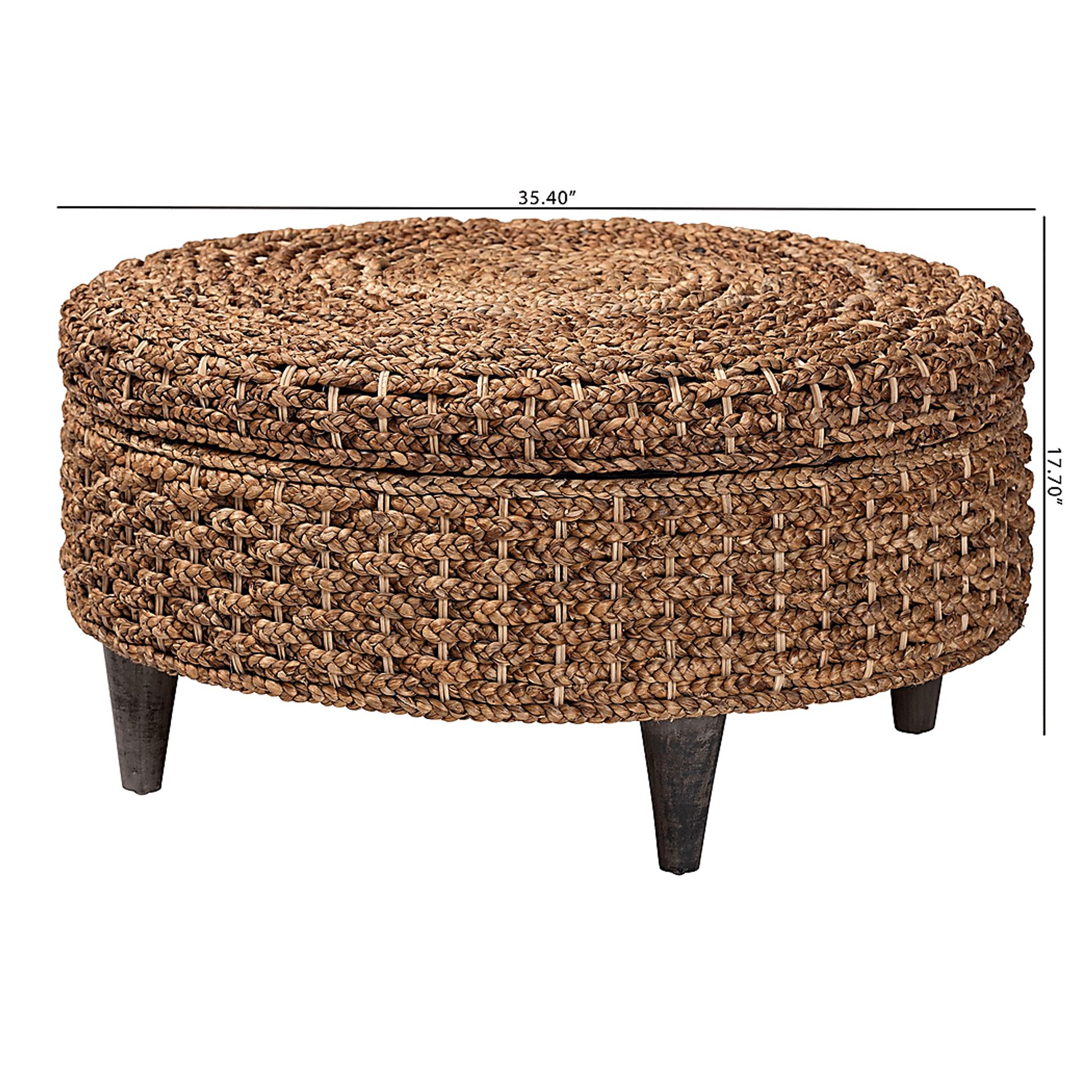 Ghostnite Brown Storage Ottoman - Image 6