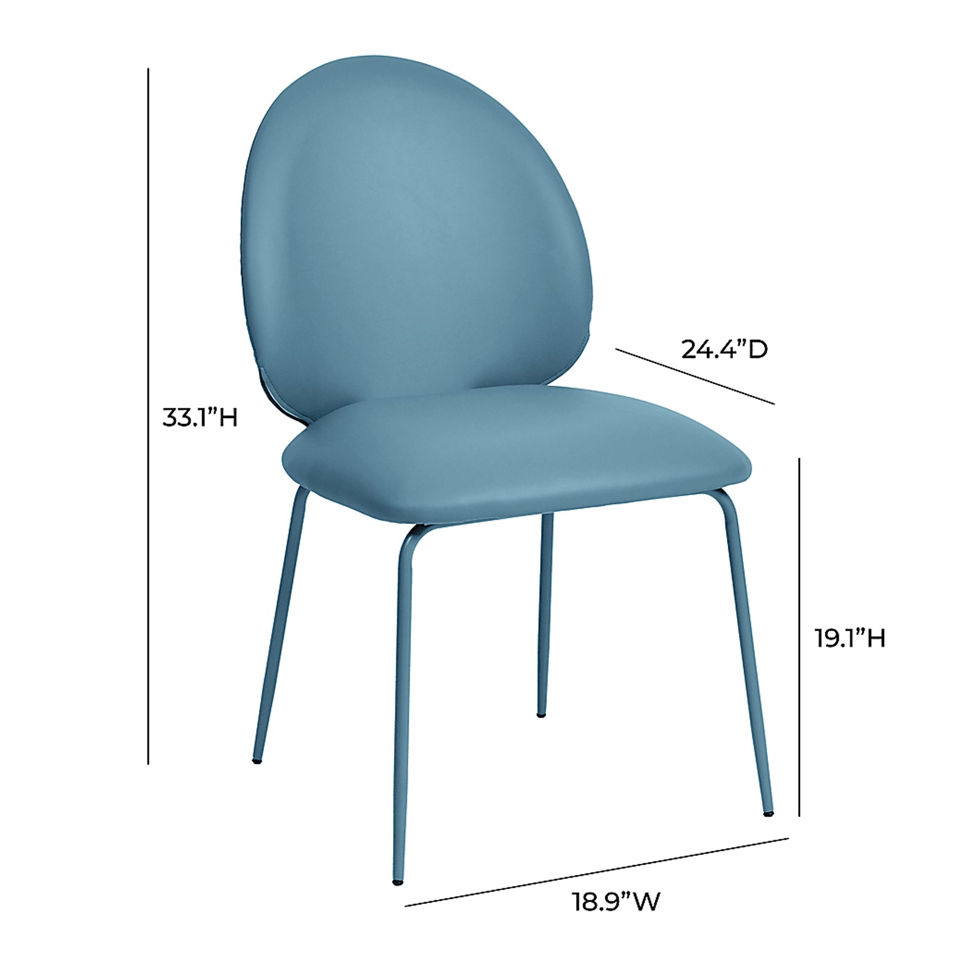 Giammona Blue Side Chair, Set of 2 - Image 6