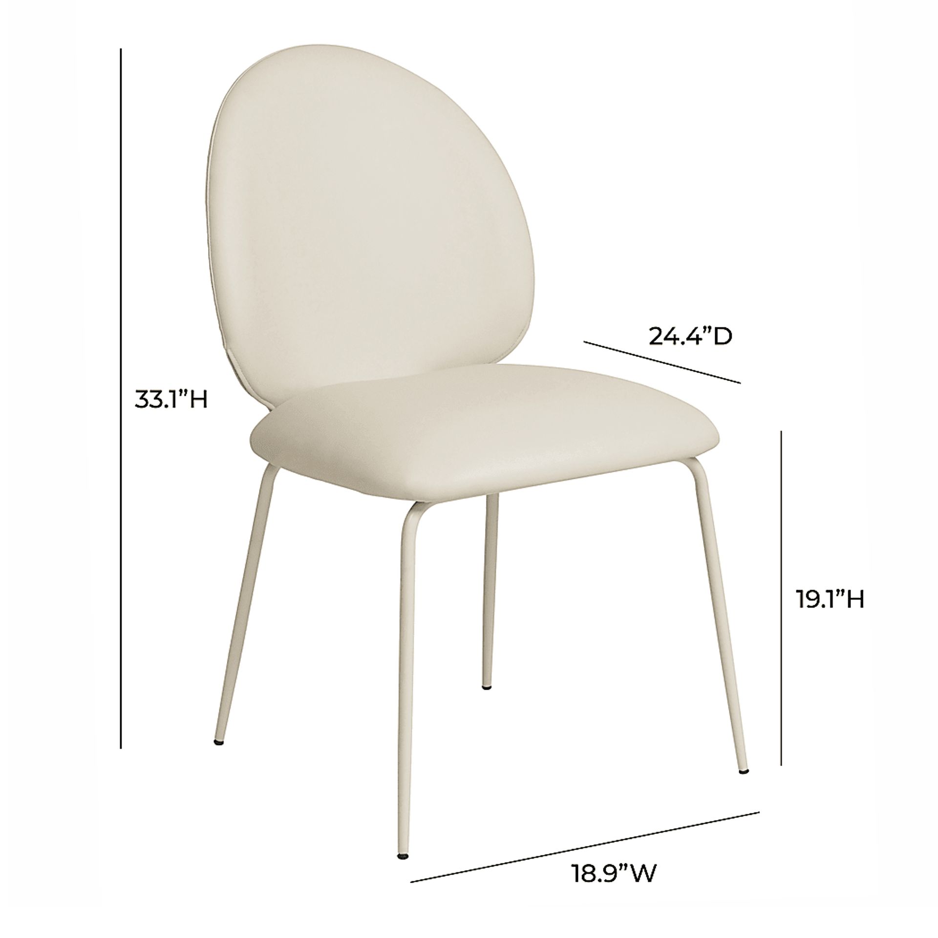 Giammona Cream Side Chair, Set of 2 - Image 7