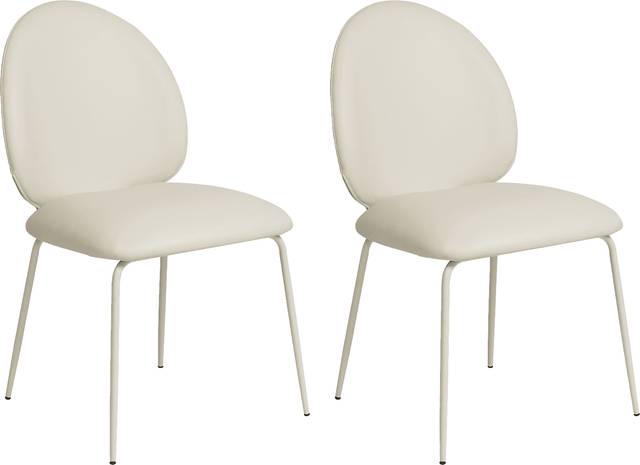 Giammona Cream Side Chair, Set of 2 - Thumbnail - Image 1