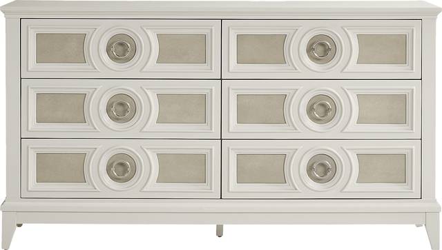 Gianna Lane Ivory 7 Pc King Panel Bedroom - Thumbnail - Image 5