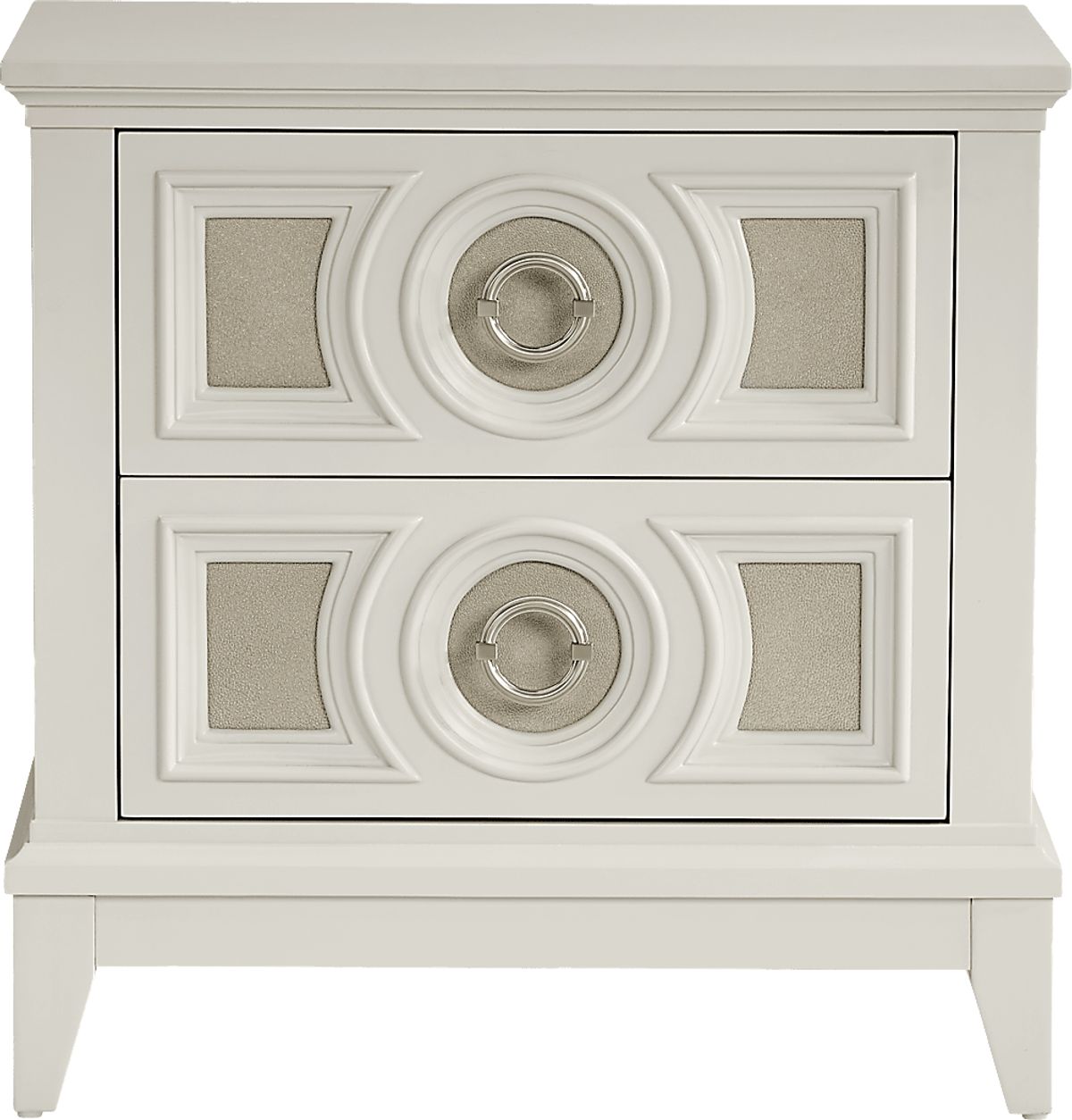 Gianna Lane Ivory Light Wood,White Nightstand Rooms to Go