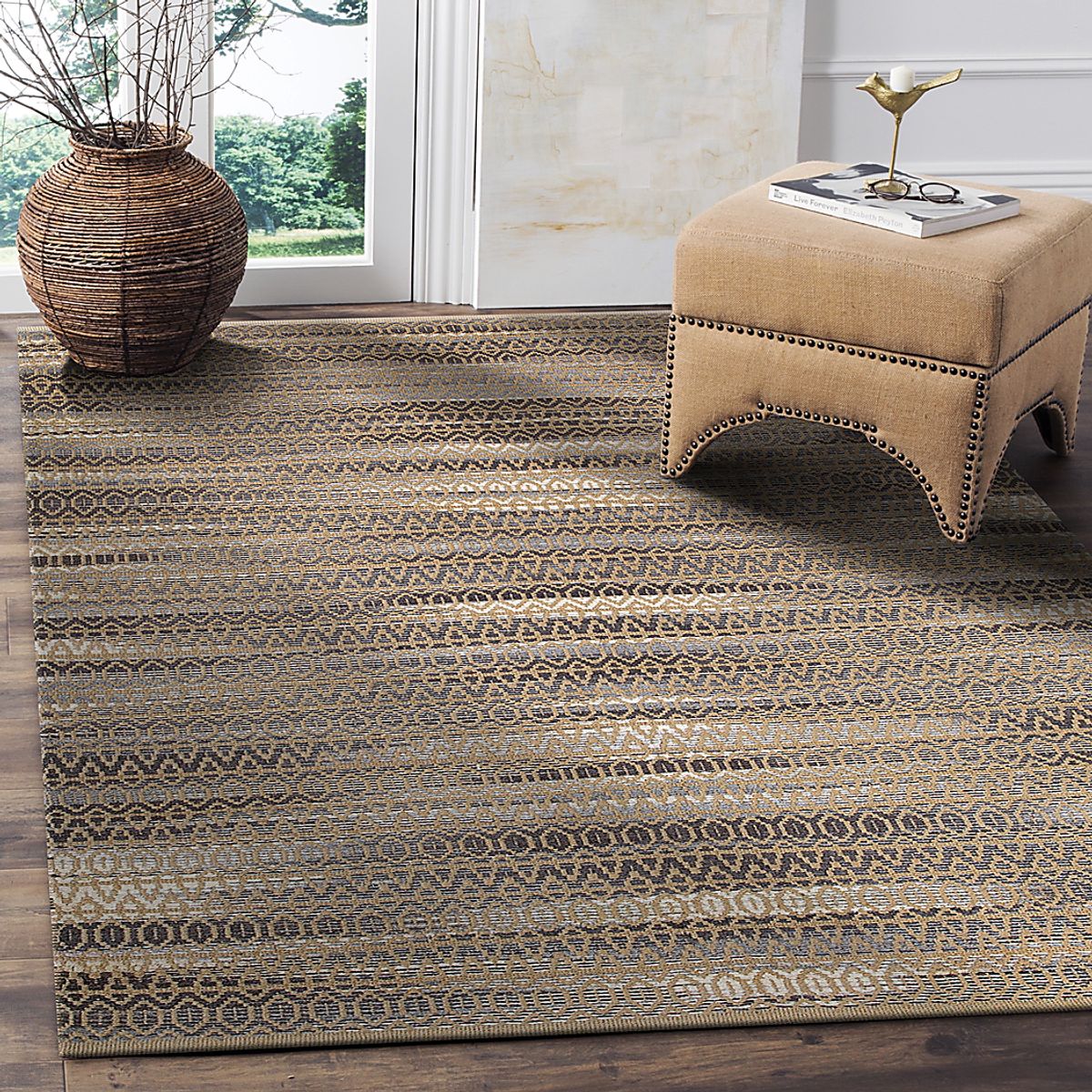 Gibtane Multi,Tan Beige,Brown,Multi Rugs | Rooms to Go