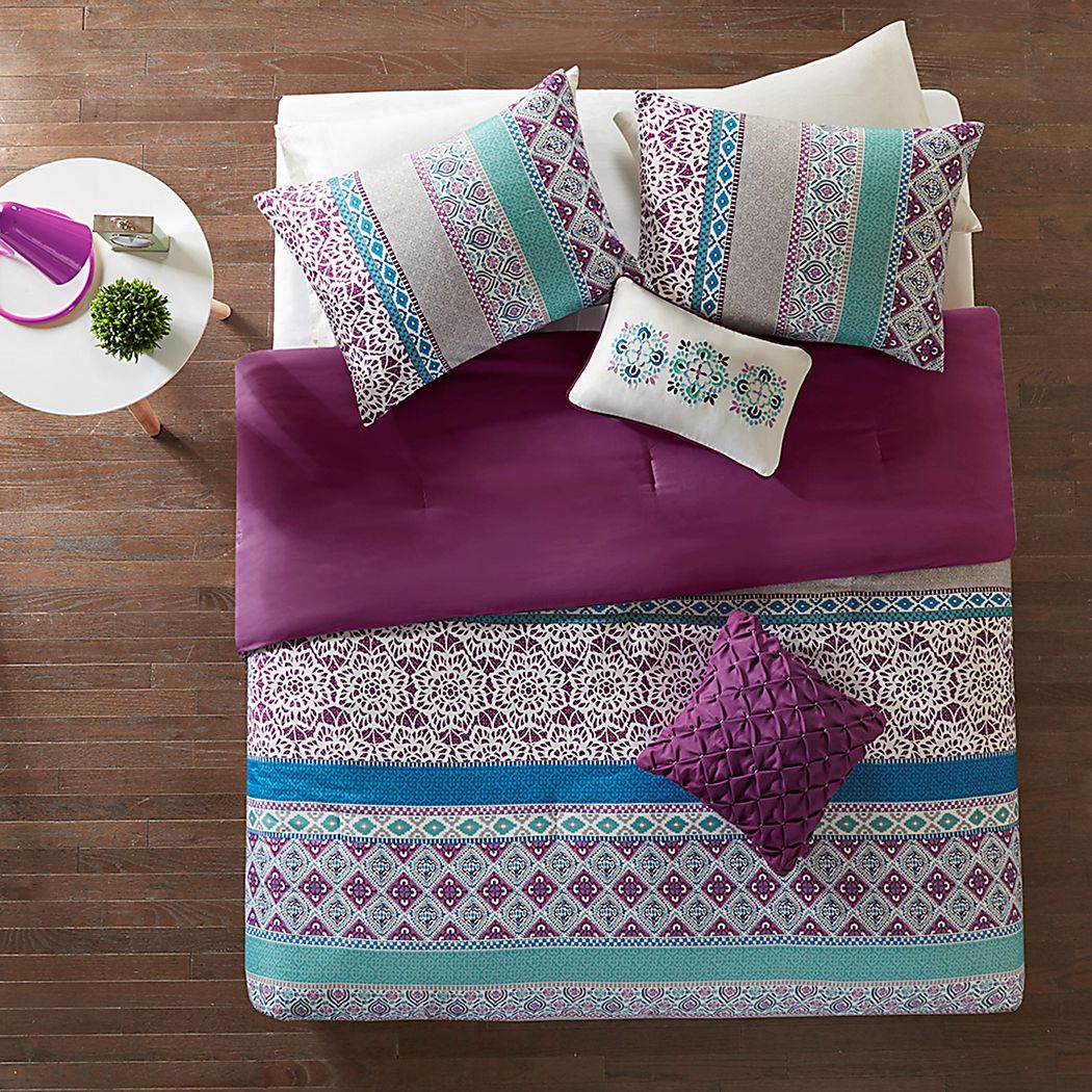Gidda Purple Twin Comforter Set - Thumbnail 3
