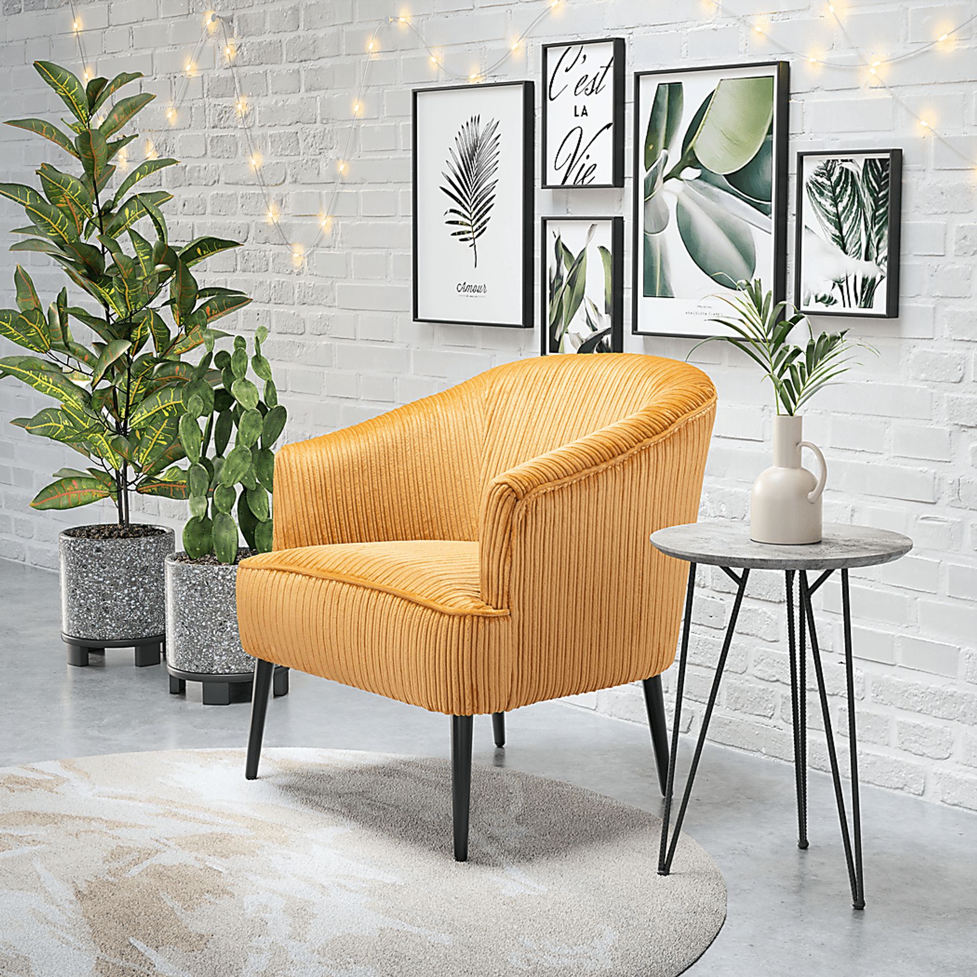 Giddeon Yellow Accent Chair - Image 2