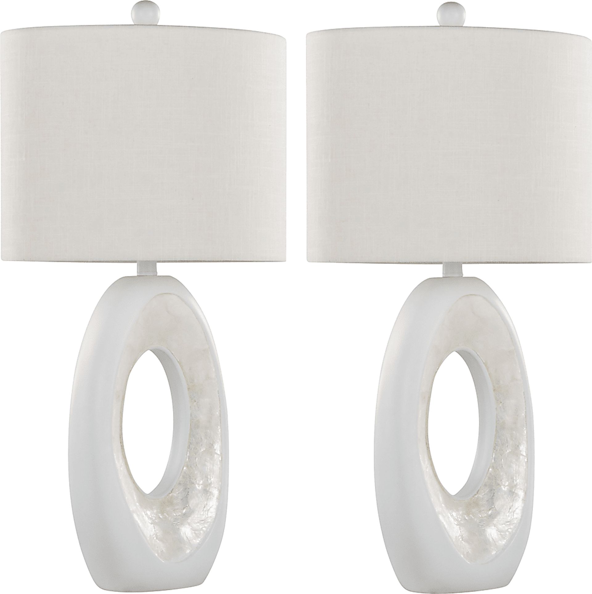 Giese Place White Lamp, Set of 2 - Image 1