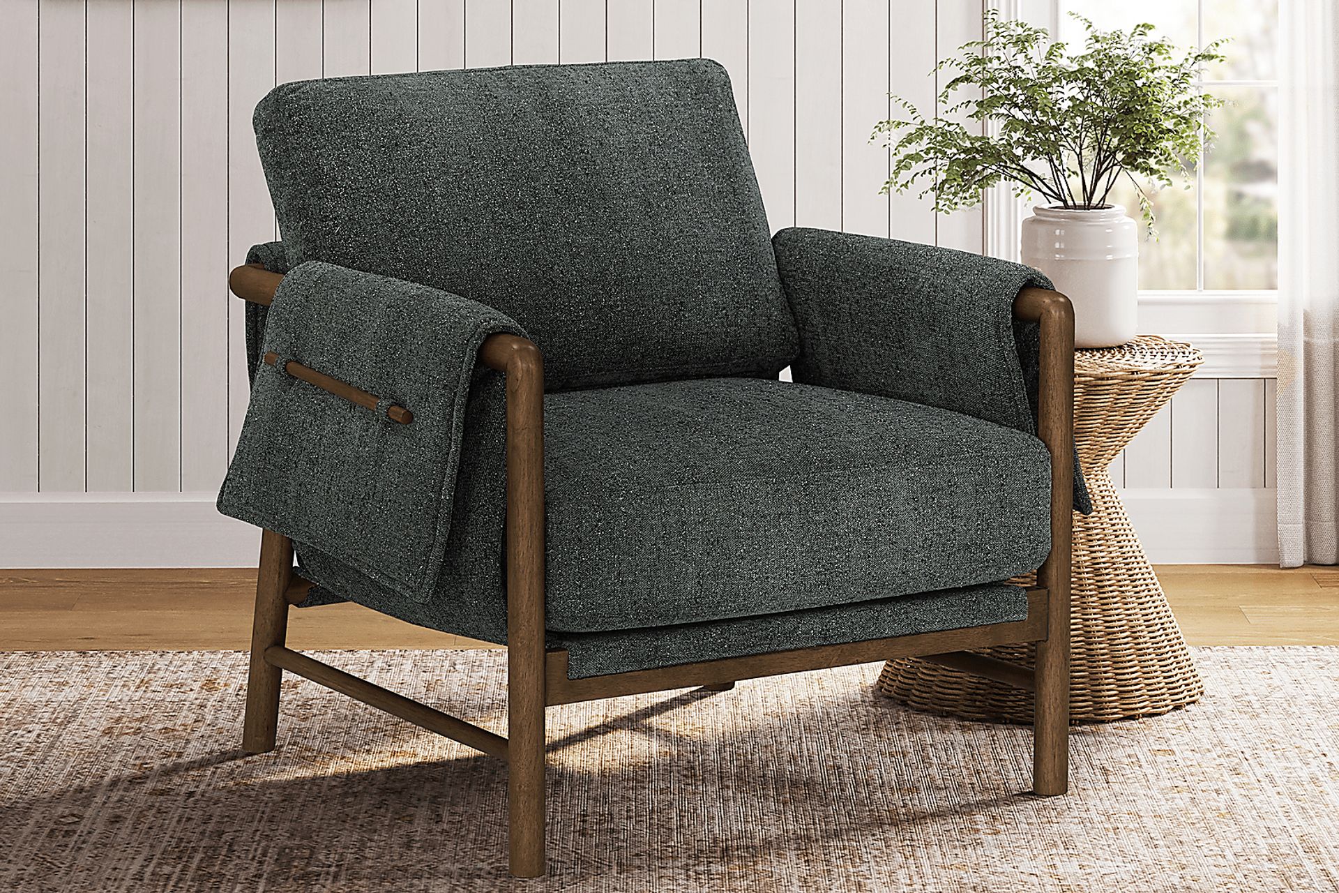 Gilbert Charcoal Accent Chair - Image 4