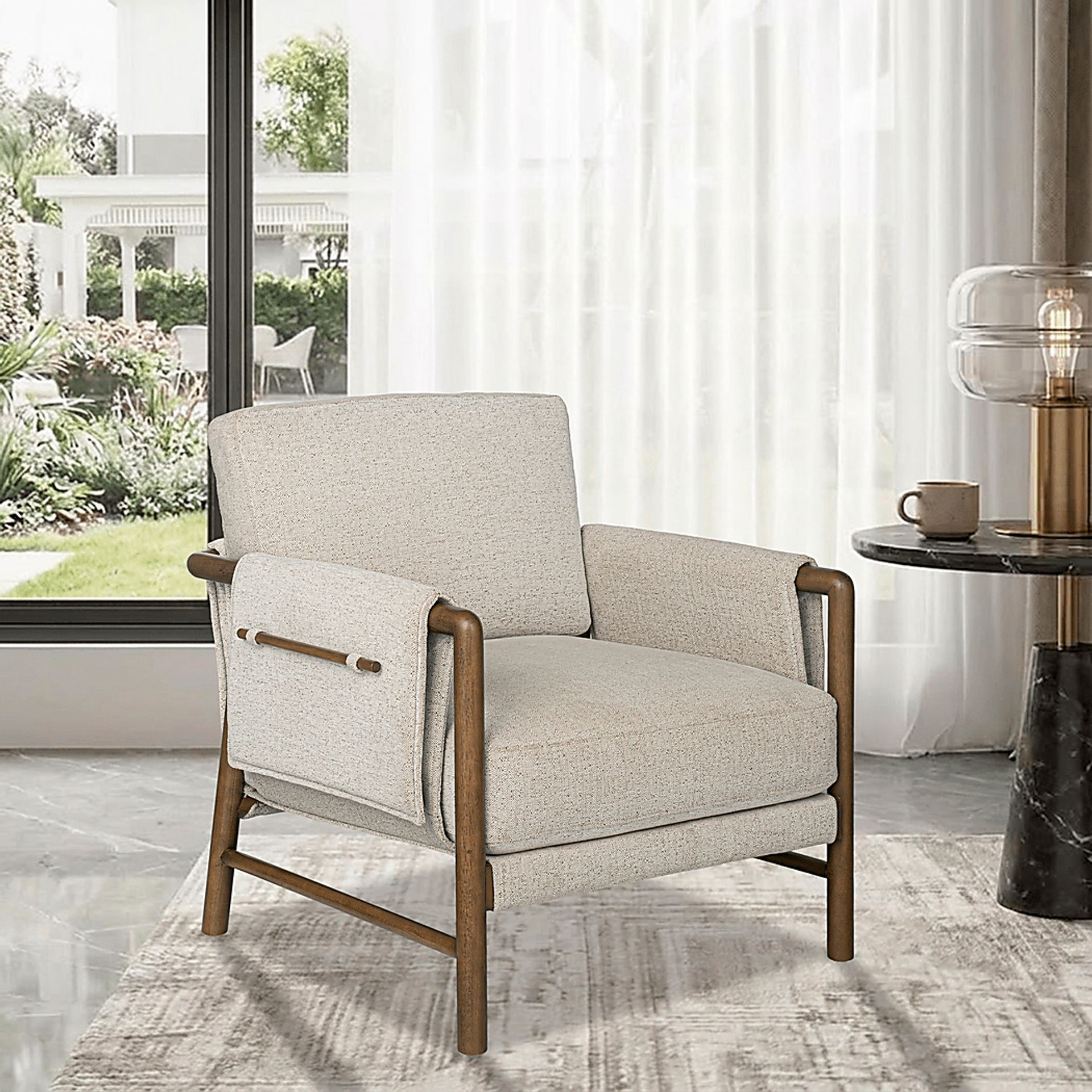 Gilbert Gray Accent Chair - Image 3