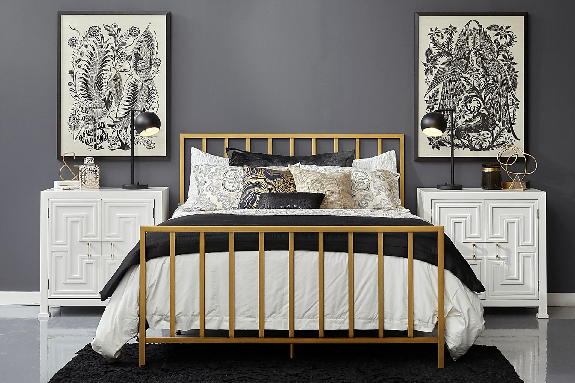 Gilda Way Gold Queen Bed - Image 6