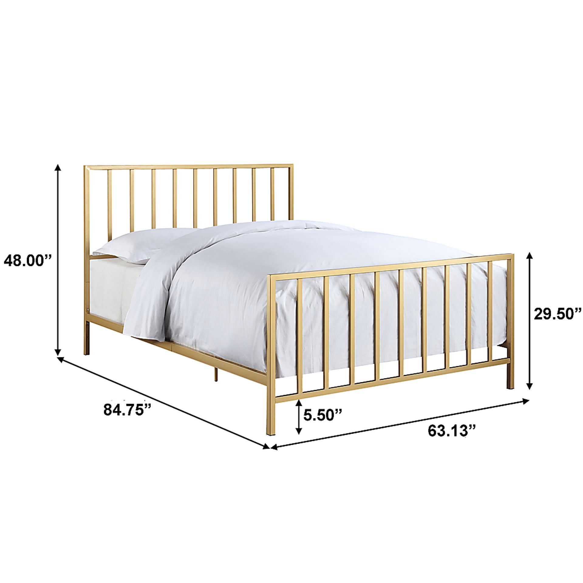 Gilda Way Gold Queen Bed - Image 7
