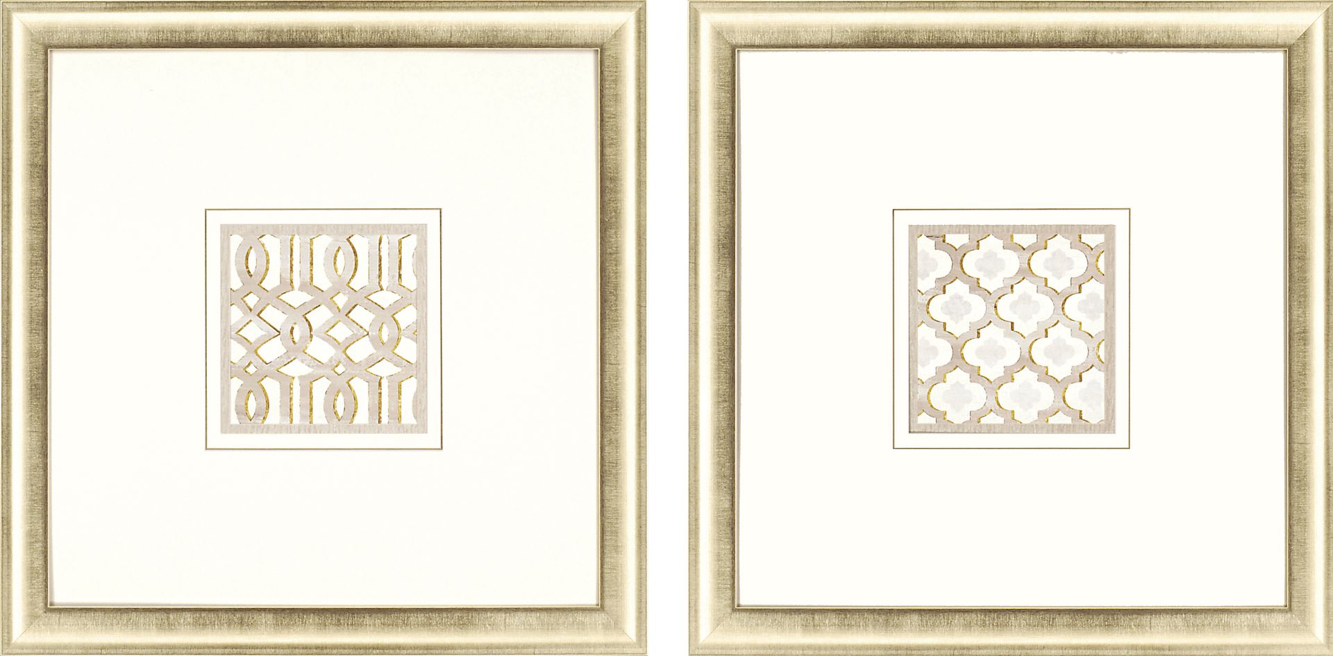 Gilded Lattice Set of 2 Artwork - Image 1