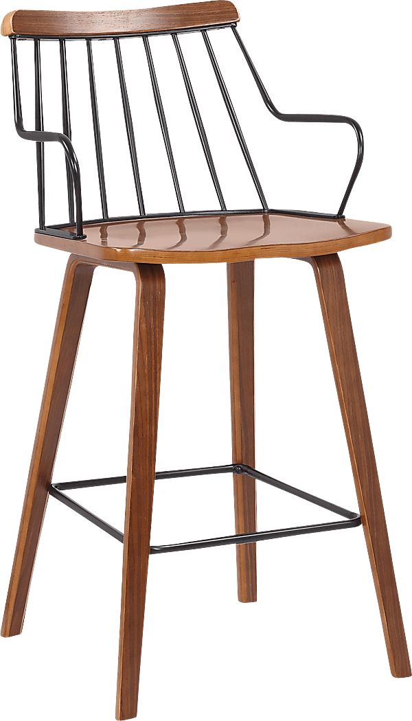 Gileslane Walnut Counter Height Stool