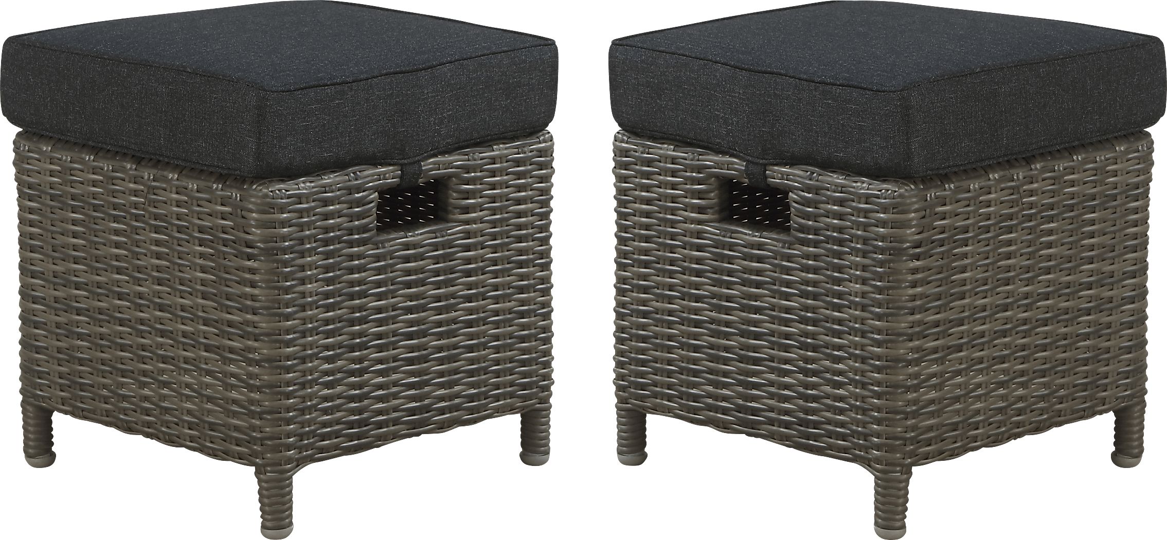 Gilleland Gray Outdoor Ottoman, Set of 2