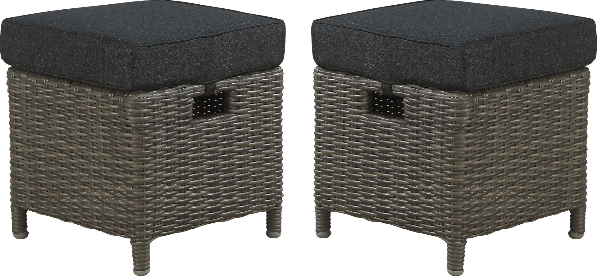 Gilleland Gray Outdoor Ottoman, Set of 2 - Image 1