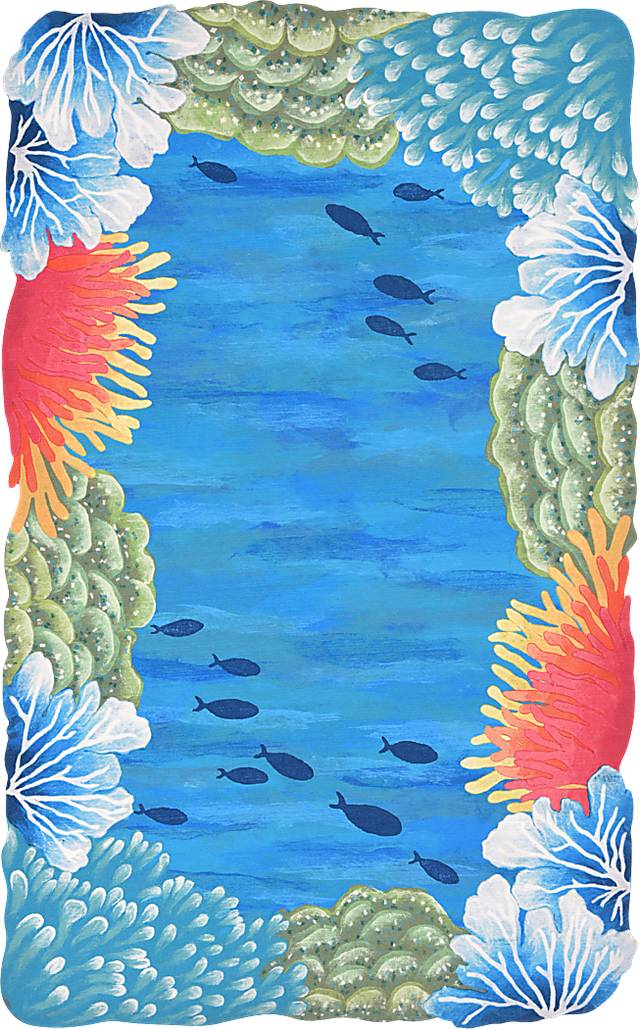 Gillford Blue 5' x 8' Indoor/Outdoor Rug - Thumbnail - Image 1