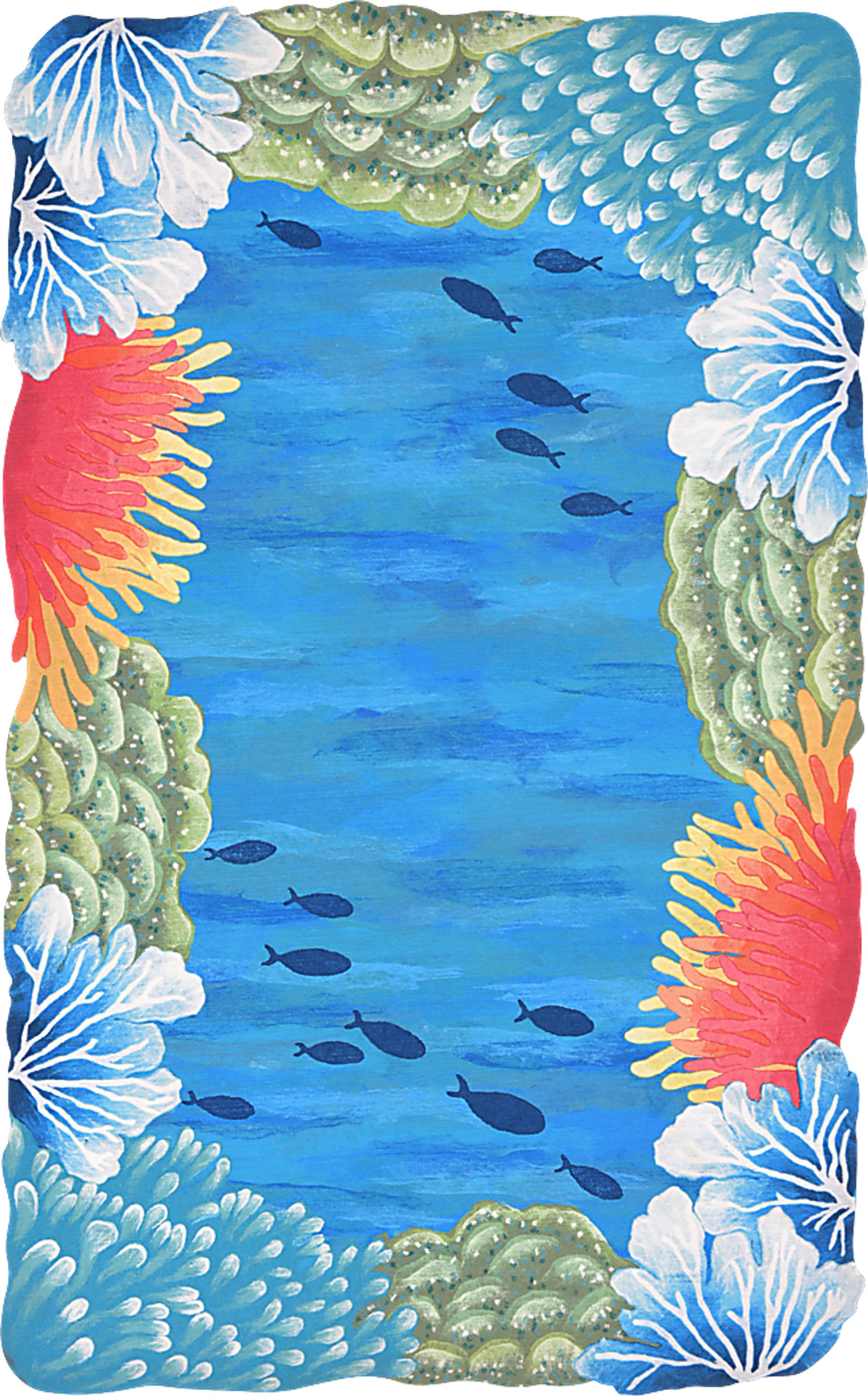 Gillford Blue 5' x 8' Indoor/Outdoor Rug - Image 1