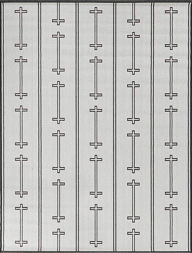 Gillingham White 7'10 x 10' Indoor/Outdoor Rug - Thumbnail - Image 1