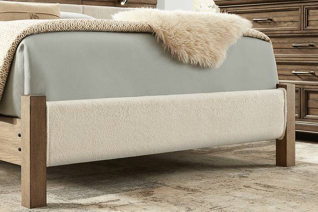 Gillon Ferry Beige 5 Pc Queen Upholstered Bedroom - Thumbnail - Image 4