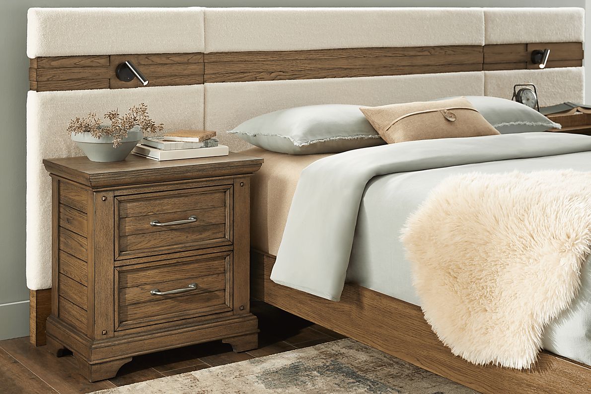 Gillon Ferry Beige Queen Upholstered Wall Bed