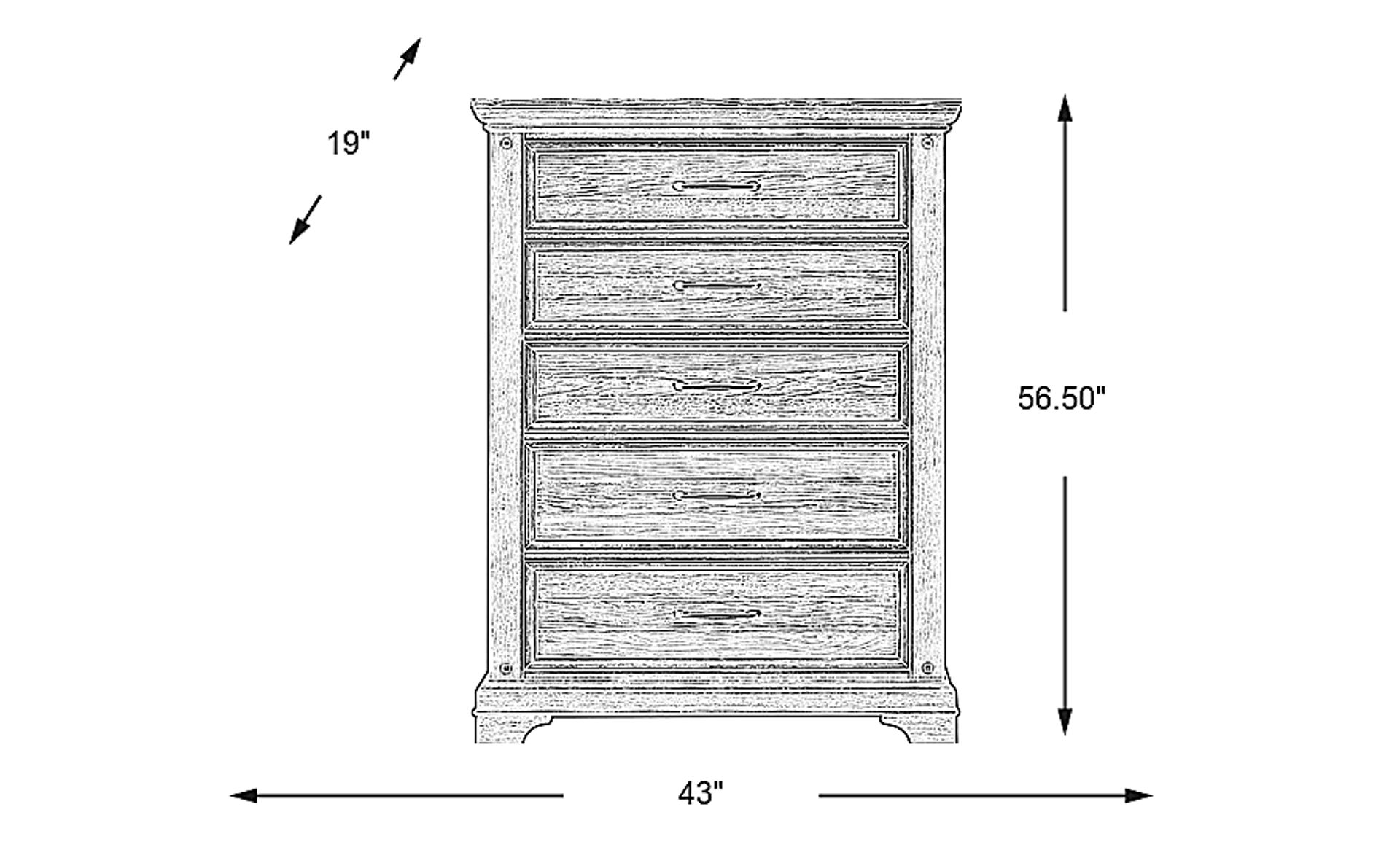 Dimension Image. Please refer to the Dimension Tab on this page for dimension details.