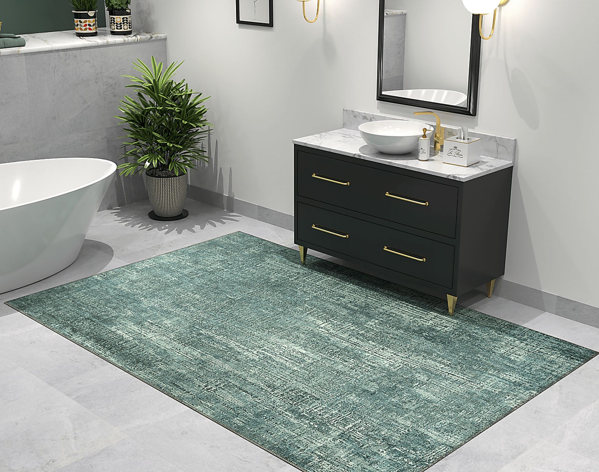 Gilmond Teal 5' x 7'6 Rug - Image 2