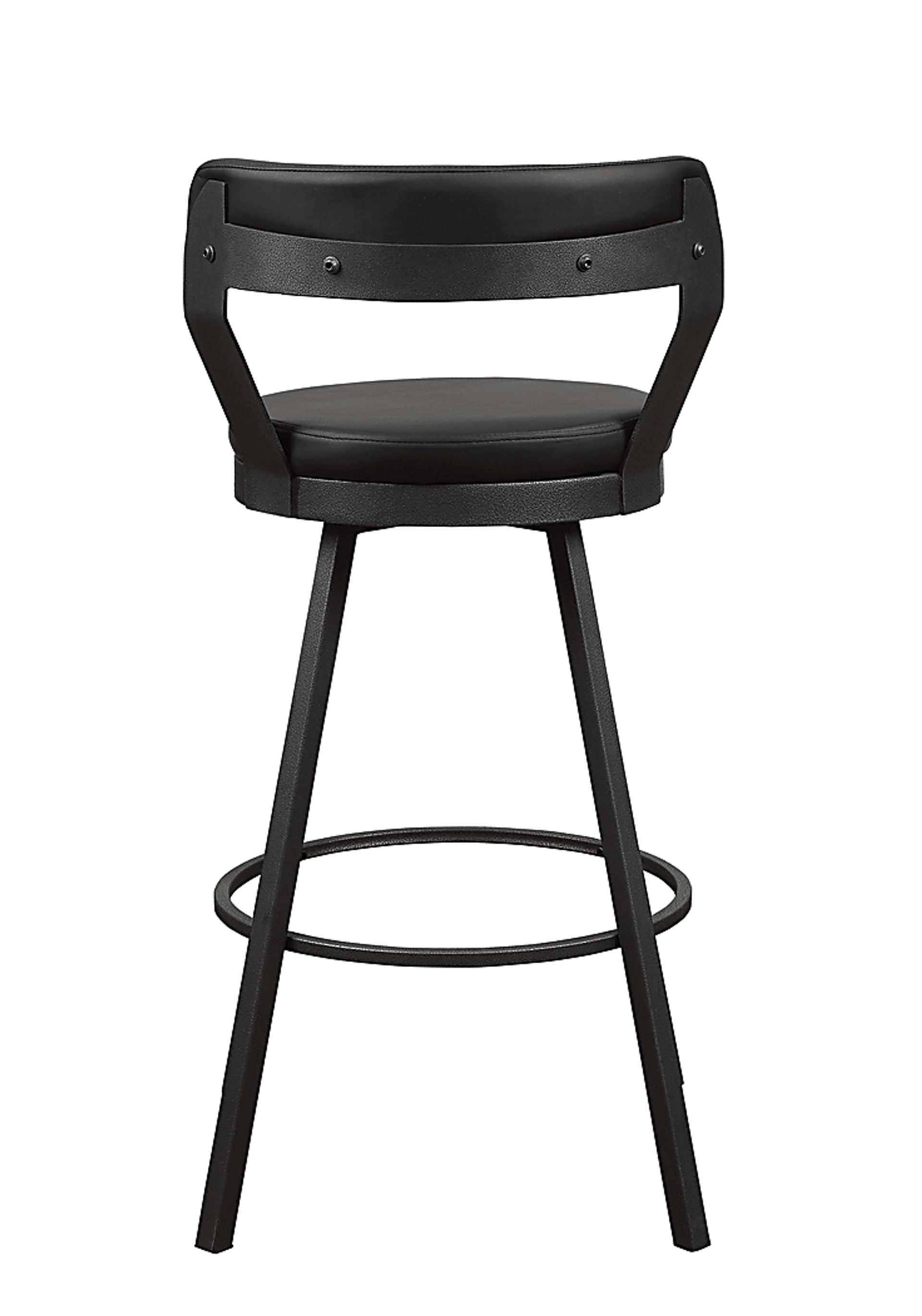 Gilray Black Swivel Barstool, Set of 2 - Image 2