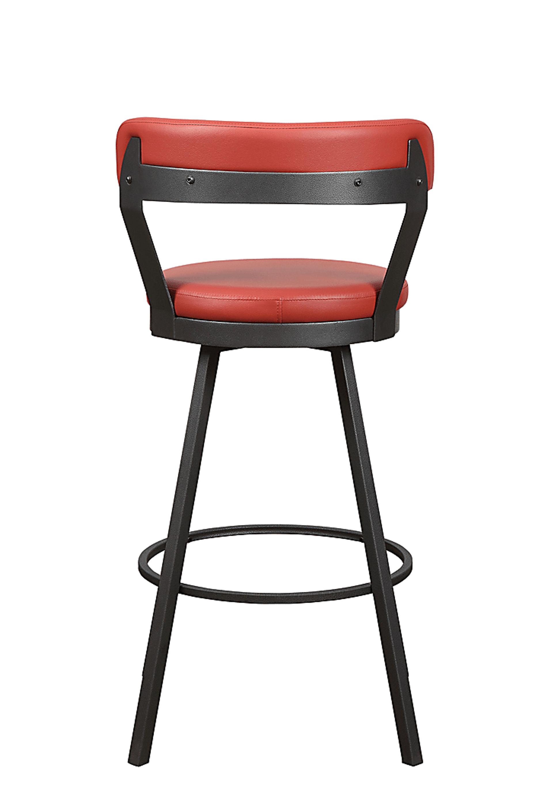 Gilray Red Swivel Barstool, Set of 2 - Image 2