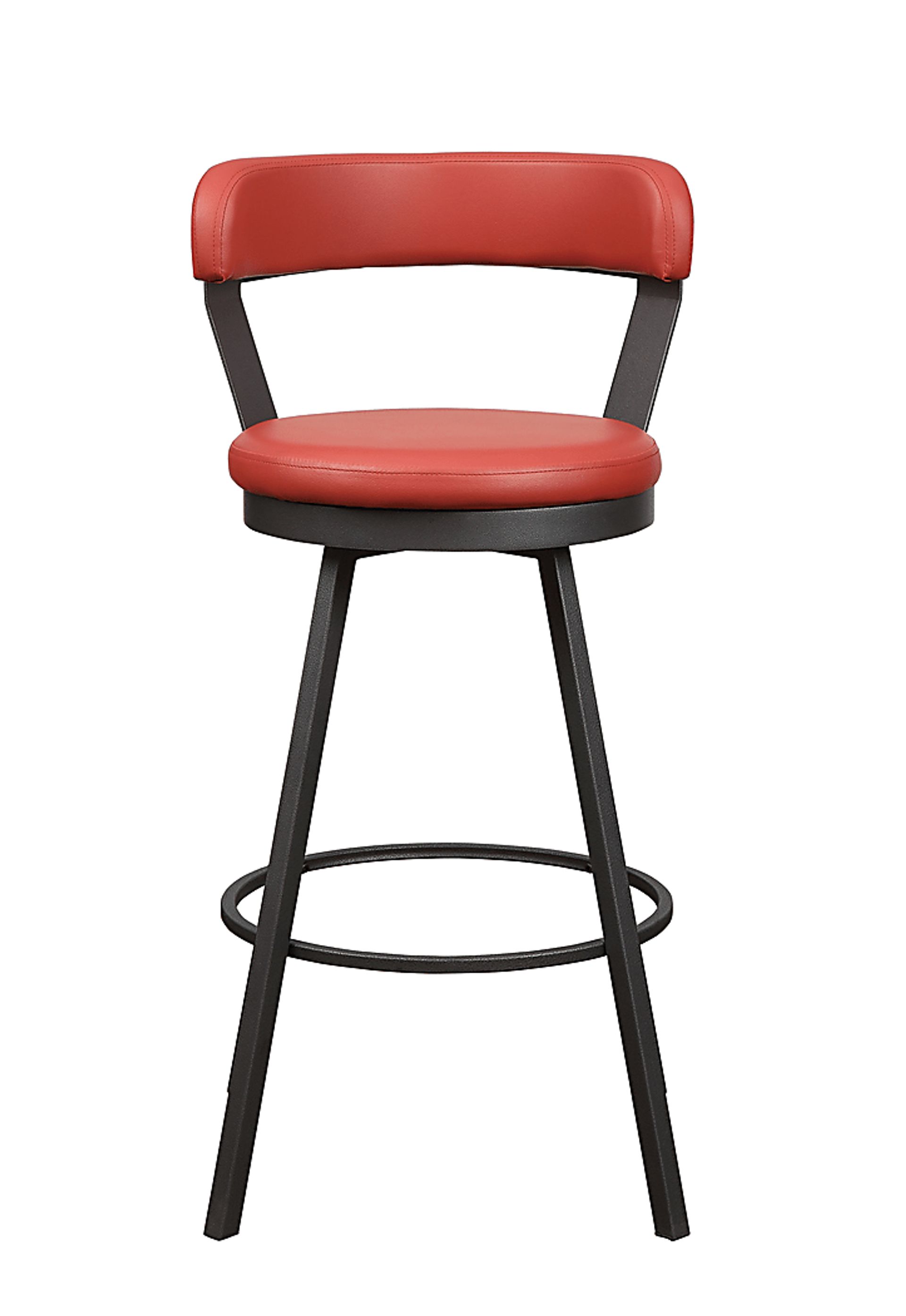 Gilray Red Swivel Barstool, Set of 2 - Image 3