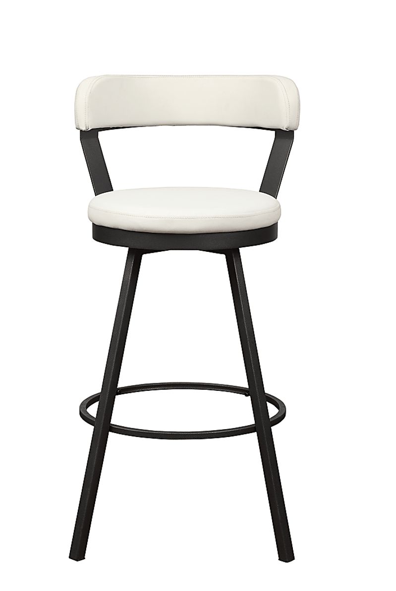 Gilray White Swivel Barstool, Set of 2 - Rooms To Go