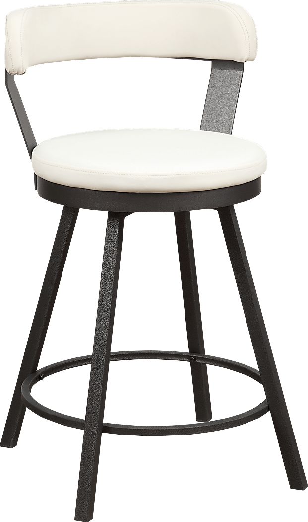 Gilray White Swivel Counter Height Stool, Set of 2 Rooms To Go