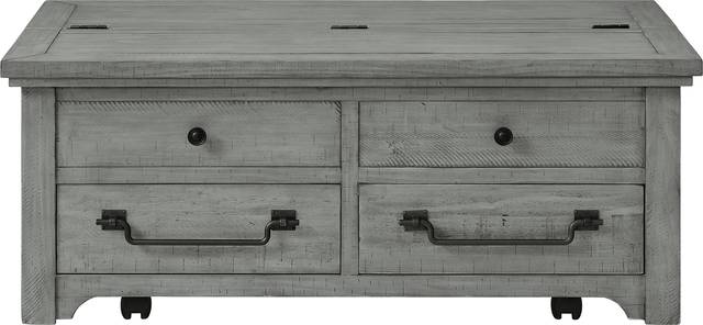 Gingerich Gray Coffee Table with Flip Top Trunk - Thumbnail - Image 4
