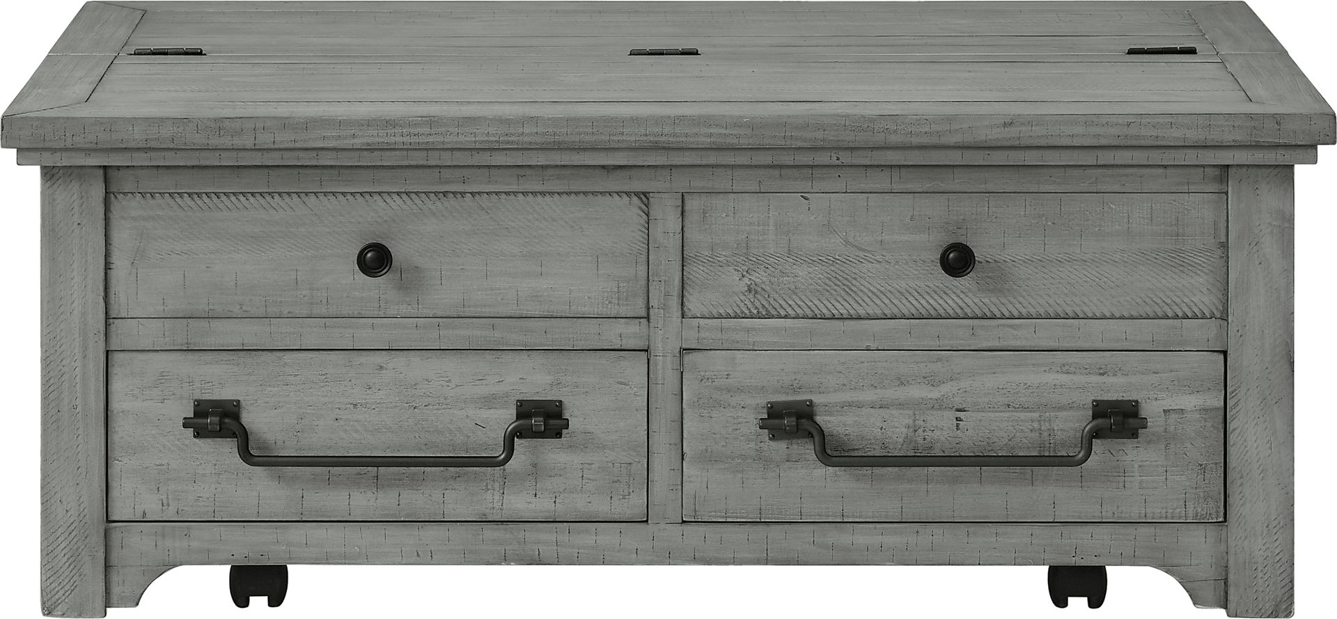 Gingerich Gray Coffee Table with Flip Top Trunk - Image 4