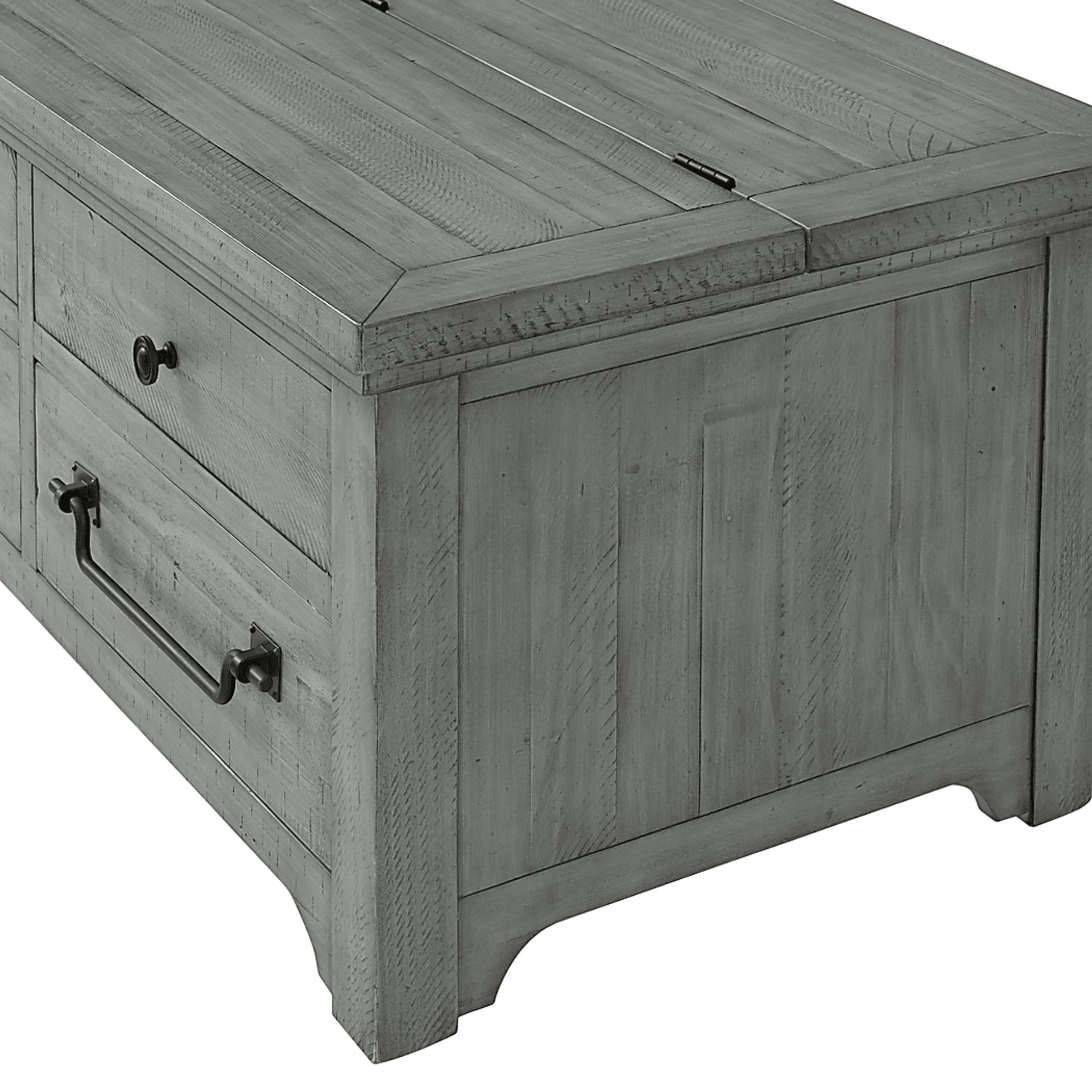 Gingerich Gray Coffee Table with Flip Top Trunk - Image 7