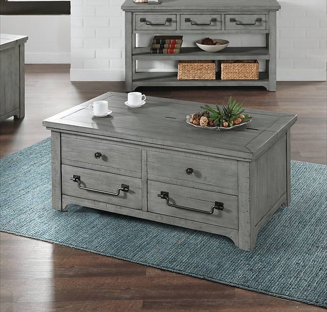Gingerich Gray Coffee Table with Flip Top Trunk - Thumbnail - Image 9