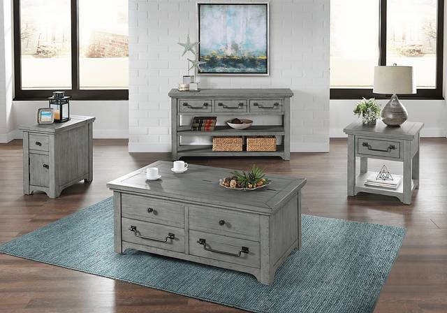 Gingerich Gray Coffee Table with Flip Top Trunk - Thumbnail - Image 10
