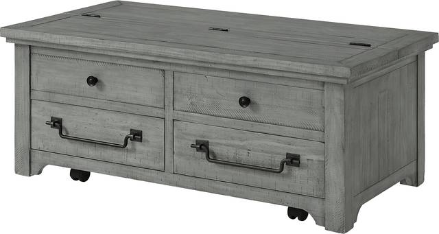 Gingerich Gray Coffee Table with Flip Top Trunk - Thumbnail - Image 1
