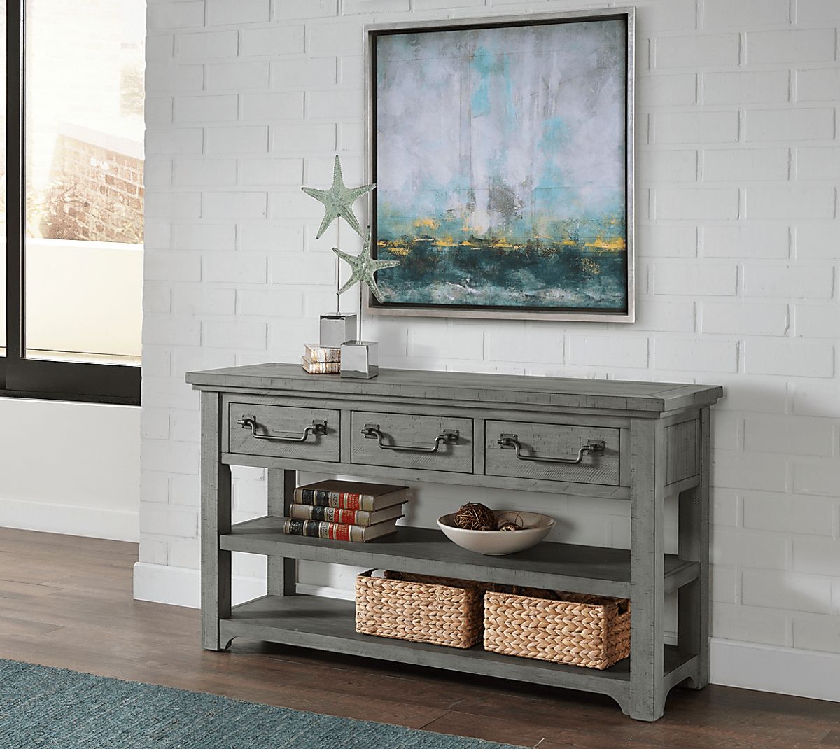 Gingerich Gray Sofa Table | Rooms to Go