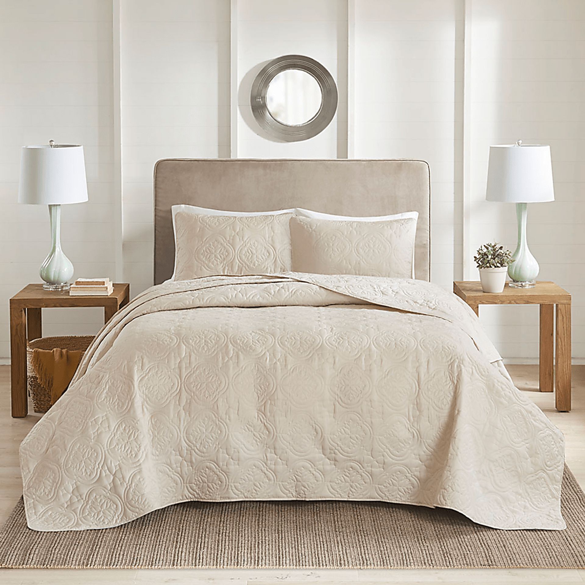 Gingerish Cream 3 Pc King/California King Bedspread - Image 2