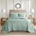 Gingerish Seafoam Green Microfiber,Polyester 3 Pc Full/Queen Bedspread ...