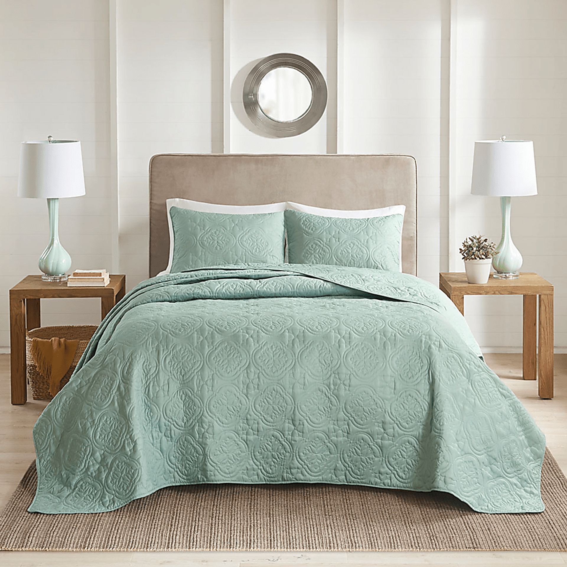 Gingerish Seafoam 3 Pc Full/Queen Bedspread - Image 2