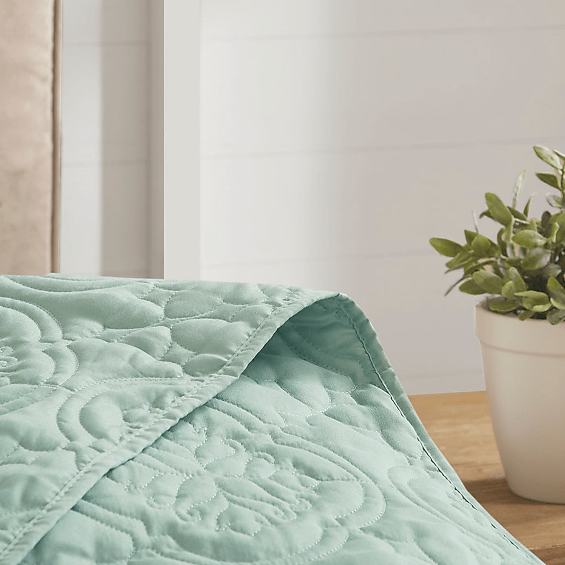 Gingerish Seafoam 3 Pc Full/Queen Bedspread - Image 4