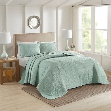 Gingerish Seafoam 3 Pc King/California King Bedspread