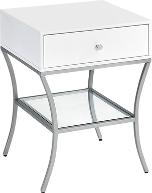 Gingerspice White End Table
