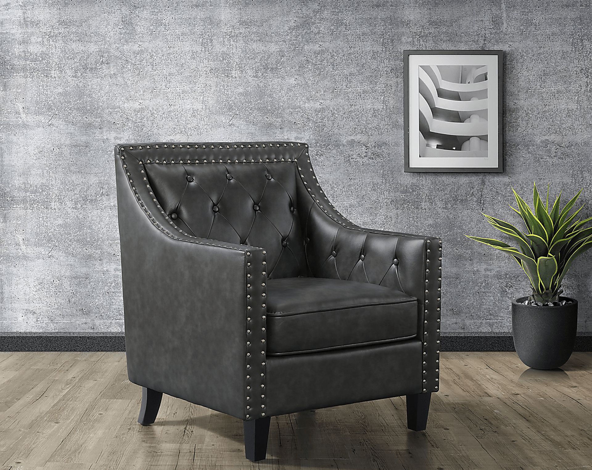 Ginnbrooke Dark Gray Accent Chair - Image 2