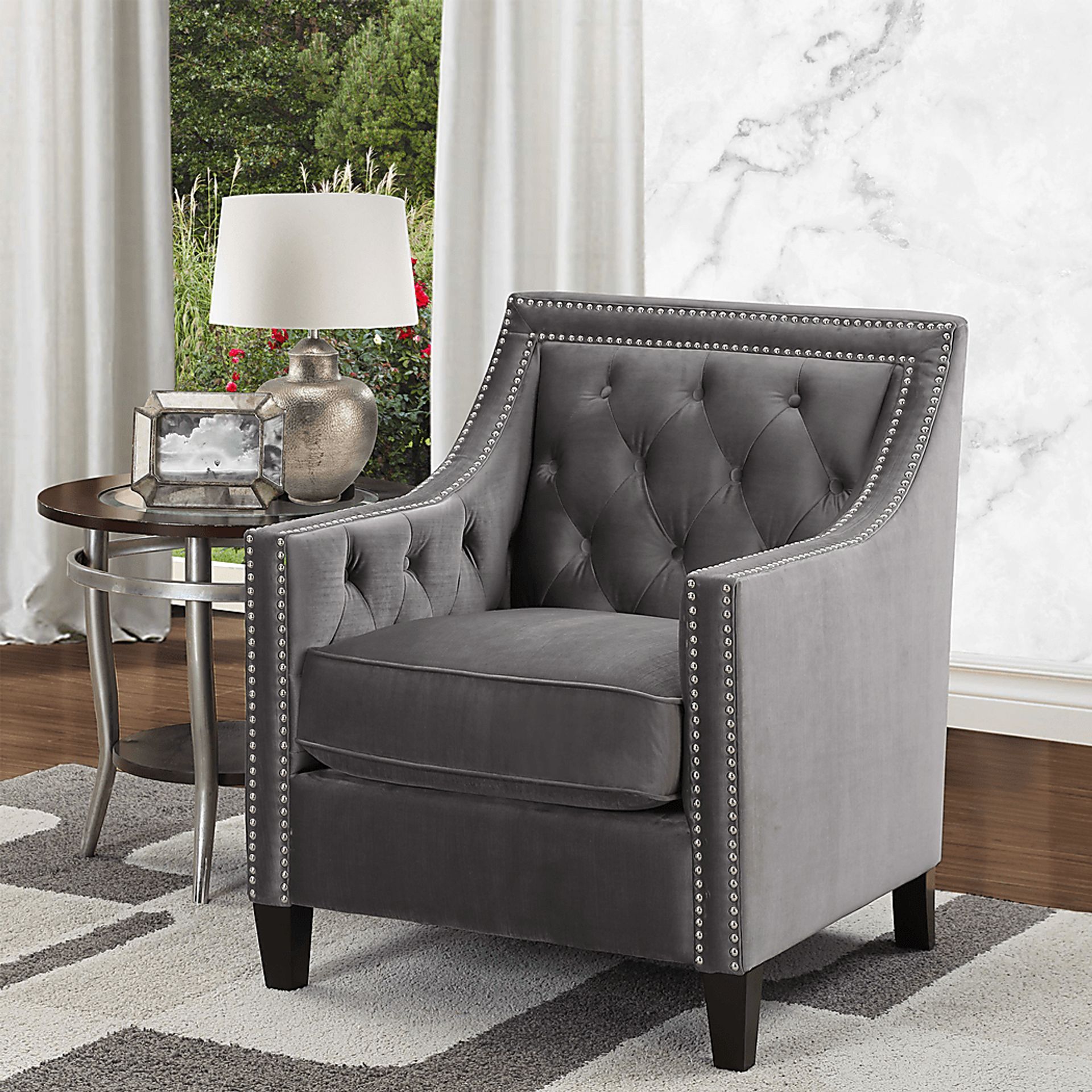 Ginnbrooke Gray Accent Chair - Image 2