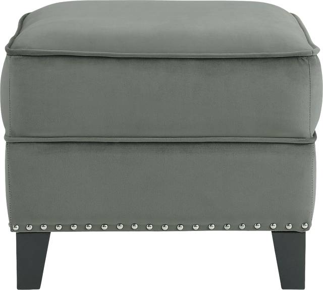 Ginnbrooke Gray Ottoman - Thumbnail - Image 3
