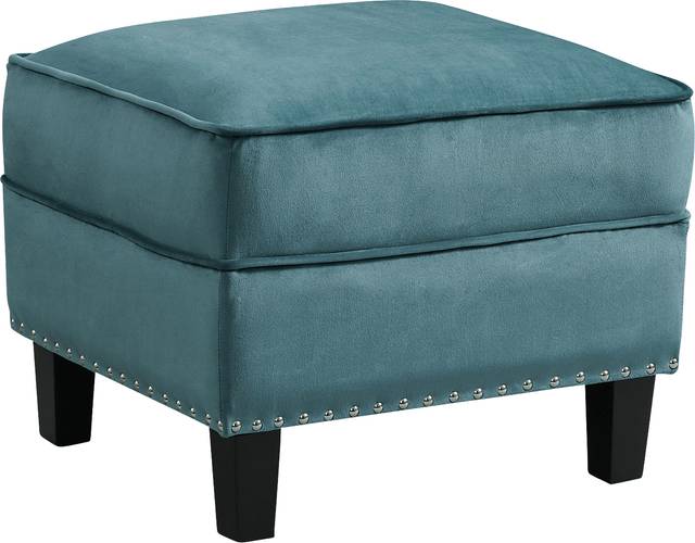 Ginnbrooke Marine Blue Ottoman - Thumbnail - Image 1