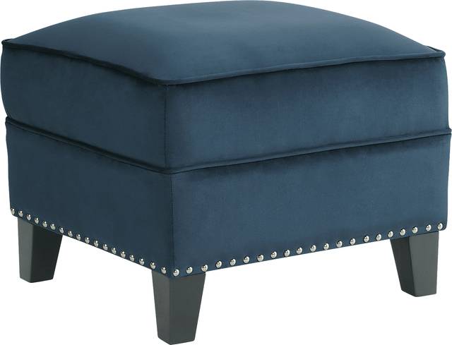 Ginnbrooke Navy Ottoman - Thumbnail - Image 1
