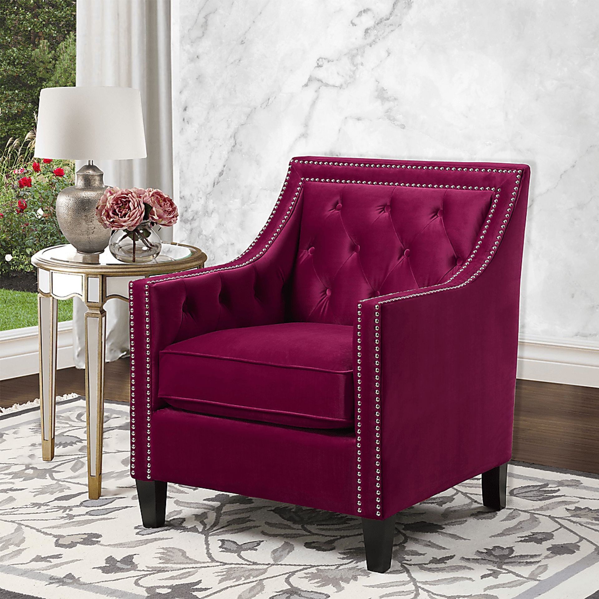 Ginnbrooke Red Accent Chair - Image 2