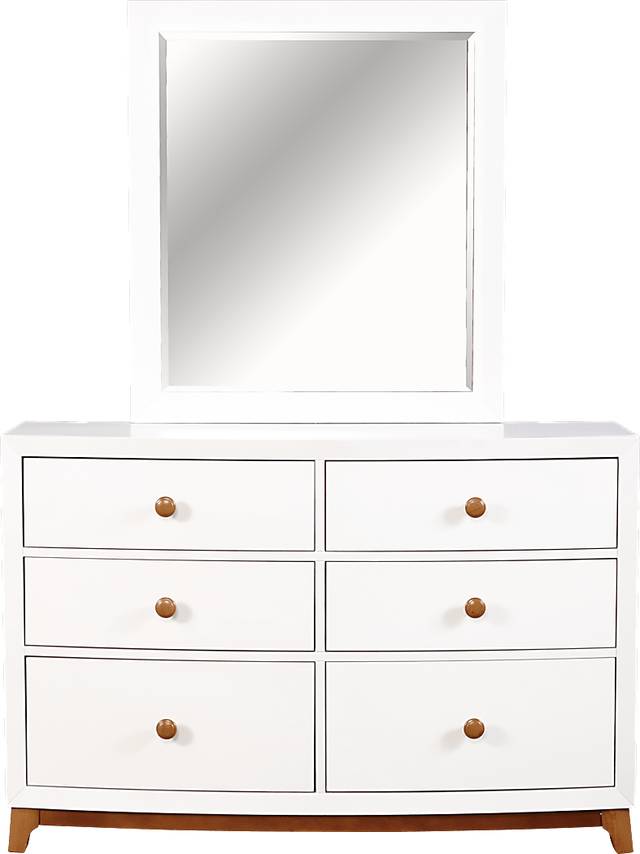 Gio Cream Dresser with Mirror Set - Thumbnail - Image 1
